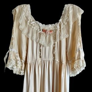Vintage Silk Victorian Style Wedding Gown